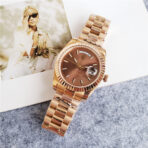 Rolex Oyster Perpetual Day-Date Brown Dial 39mm - Image 7